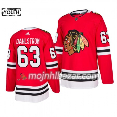 Dresovi Chicago Blackhawks Carl Dahlstrom 63 Adidas 2019-2020 Crvena Authentic - Dječji